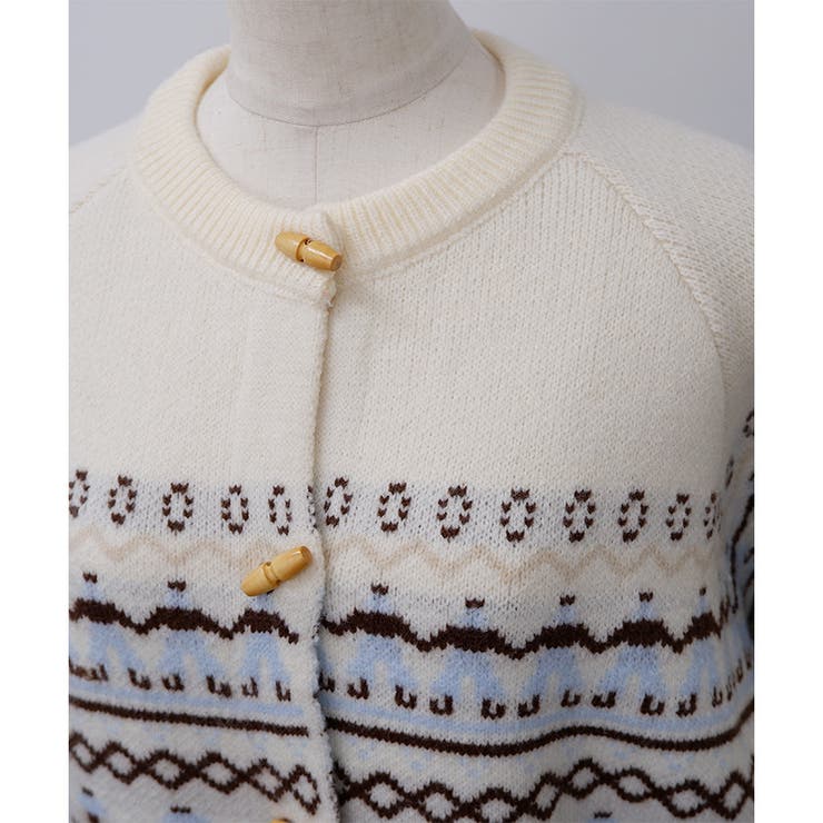 【2025AW新作】トルクボタン雪柄ニットカーディガン | CLOTHY | 詳細画像18 