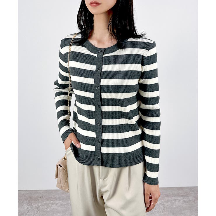 【2025AW新作】ボーダーニットカーディガン | CLOTHY | 詳細画像11 