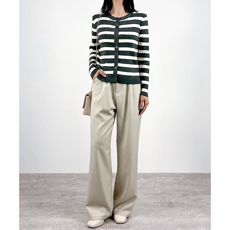 【2025AW新作】ボーダーニットカーディガン | CLOTHY | 詳細画像13 