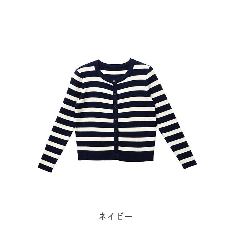 【2025AW新作】ボーダーニットカーディガン | CLOTHY | 詳細画像15 