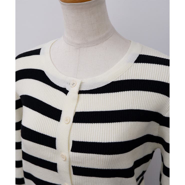 【2025AW新作】ボーダーニットカーディガン | CLOTHY | 詳細画像20 