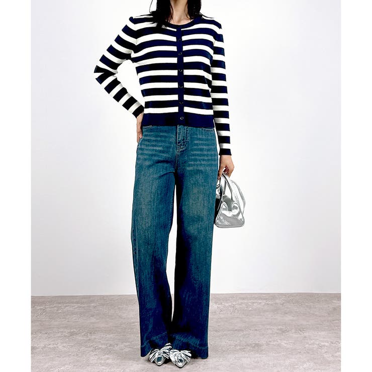 【2025AW新作】ボーダーニットカーディガン | CLOTHY | 詳細画像5 