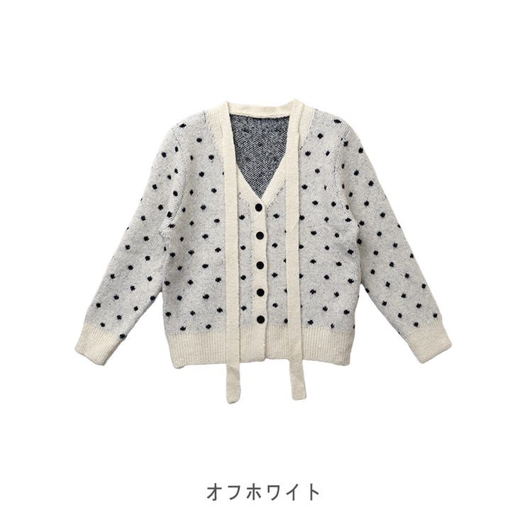 【2025AW新作】ドット柄カーディガン | CLOTHY | 詳細画像10 