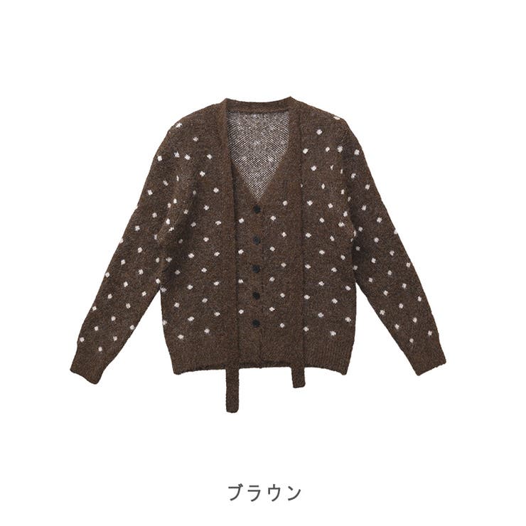 【2025AW新作】ドット柄カーディガン | CLOTHY | 詳細画像11 