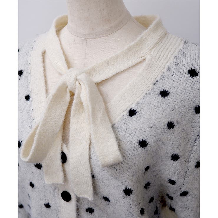 【2025AW新作】ドット柄カーディガン | CLOTHY | 詳細画像16 