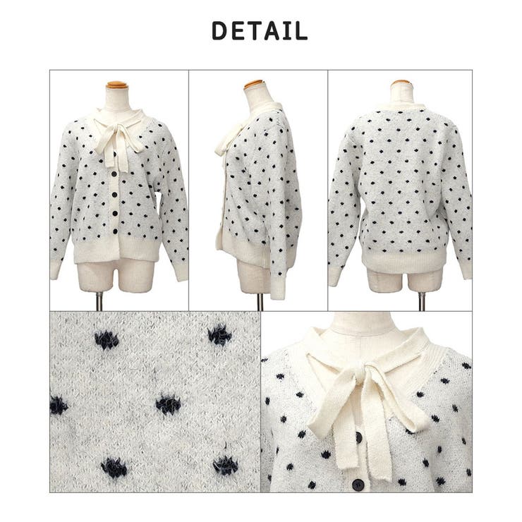 【2025AW新作】ドット柄カーディガン | CLOTHY | 詳細画像18 