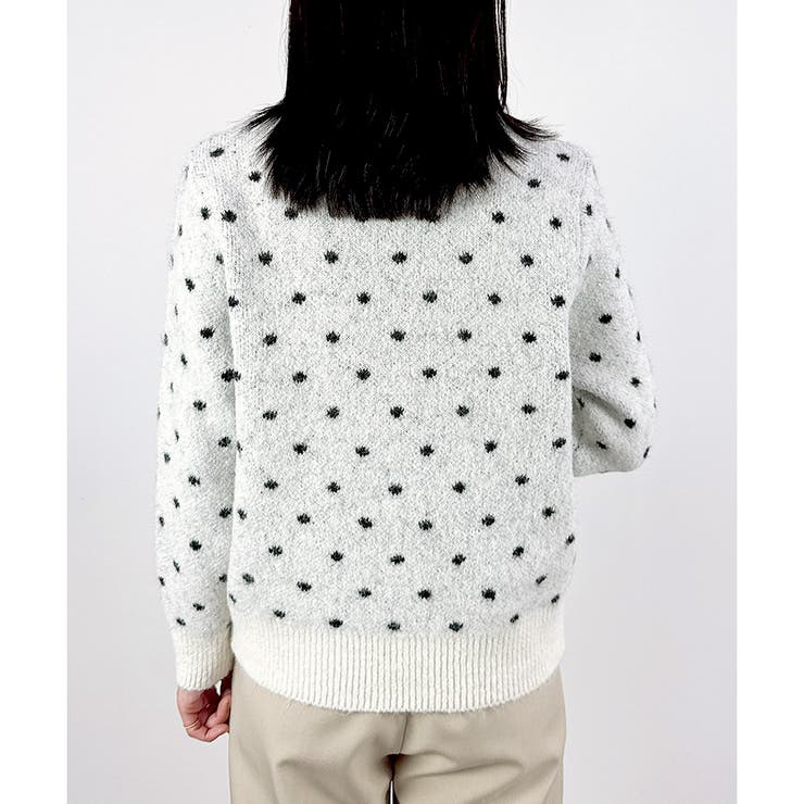 【2025AW新作】ドット柄カーディガン | CLOTHY | 詳細画像4 