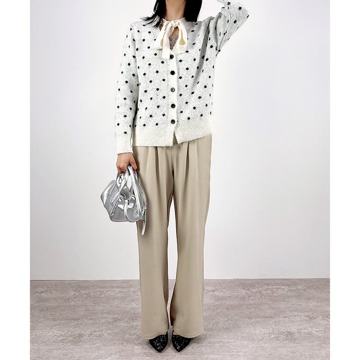 【2025AW新作】ドット柄カーディガン | CLOTHY | 詳細画像5 