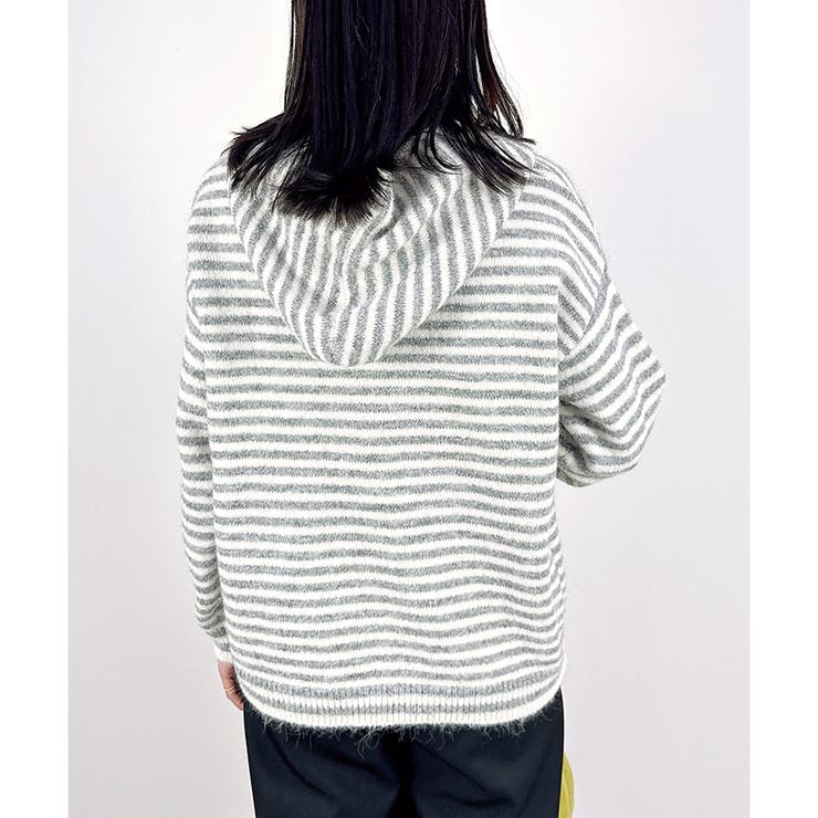 【2025AW新作】ボーダービッグフーディカーディガン | CLOTHY | 詳細画像11 