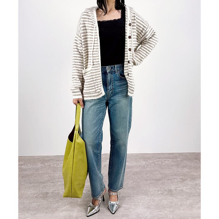 【2025AW新作】ボーダービッグフーディカーディガン | CLOTHY | 詳細画像6 