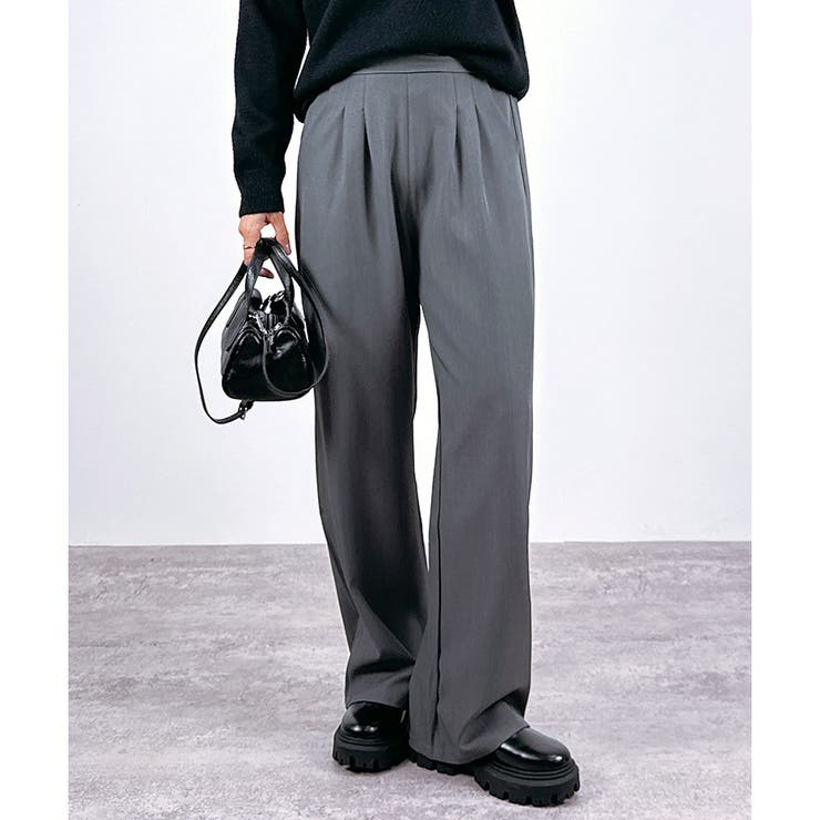 チャコールグレー | 【2025AW新作】イージータックパンツ | CLOTHY