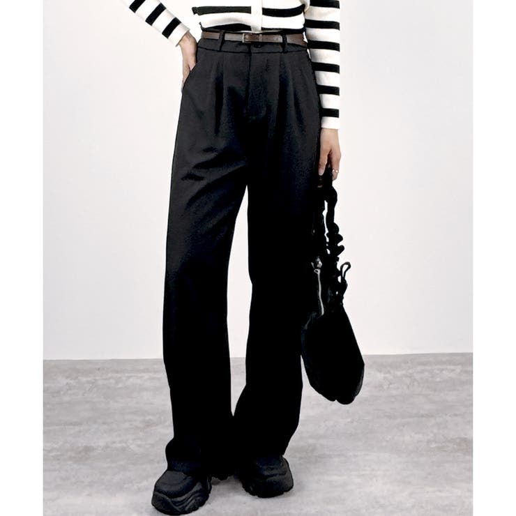 ブラック | 【2025AW新作】イージースラックスパンツ | CLOTHY