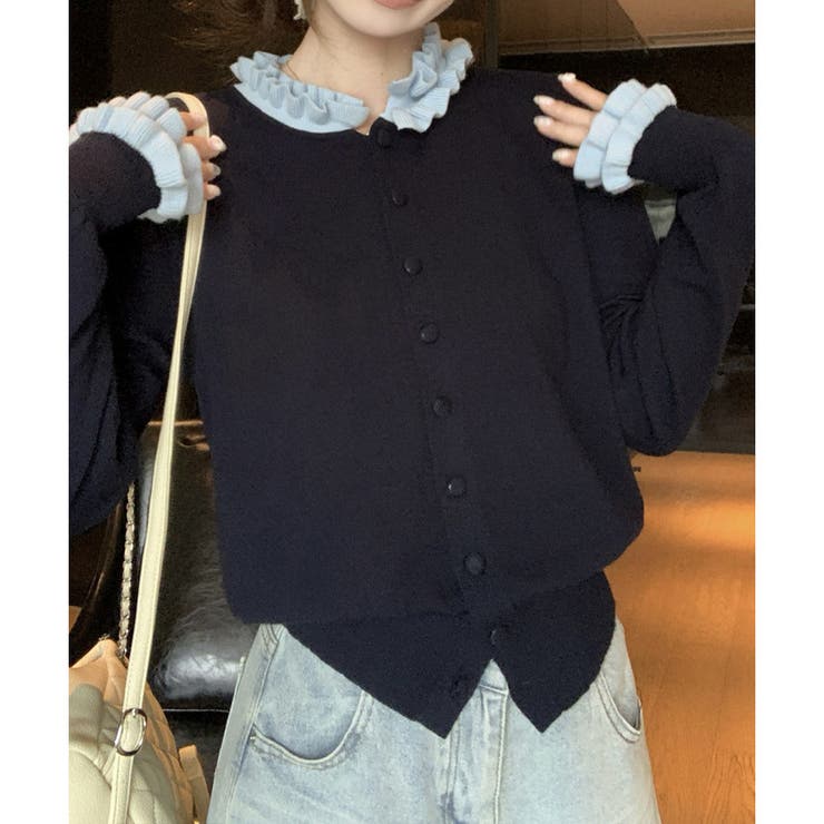 【2025AW新作】配色モチーフニットカーディガン | CLOTHY | 詳細画像10 