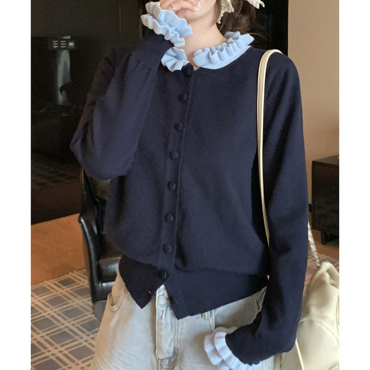 【2025AW新作】配色モチーフニットカーディガン | CLOTHY | 詳細画像12 