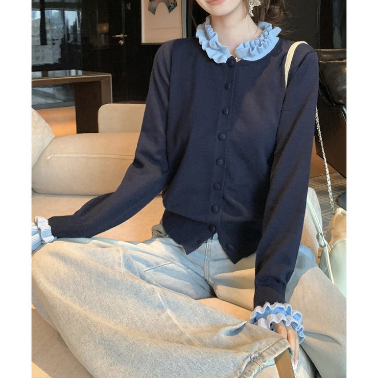 【2025AW新作】配色モチーフニットカーディガン | CLOTHY | 詳細画像13 