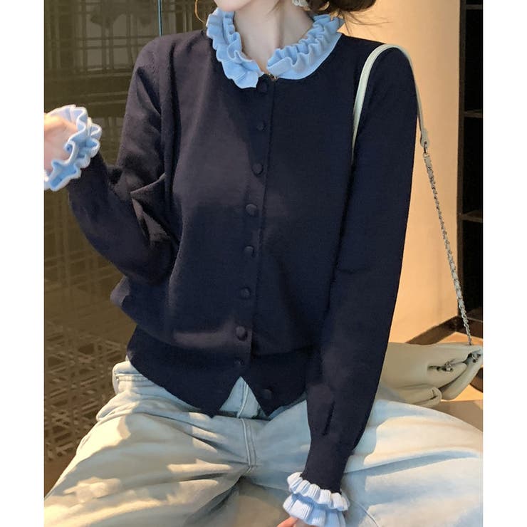 【2025AW新作】配色モチーフニットカーディガン | CLOTHY | 詳細画像15 