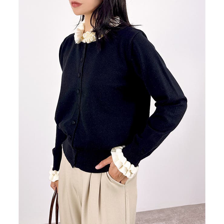 【2025AW新作】配色モチーフニットカーディガン | CLOTHY | 詳細画像2 