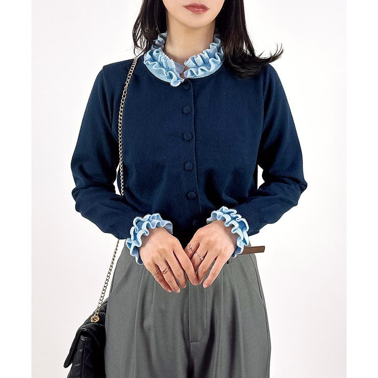 【2025AW新作】配色モチーフニットカーディガン | CLOTHY | 詳細画像23 