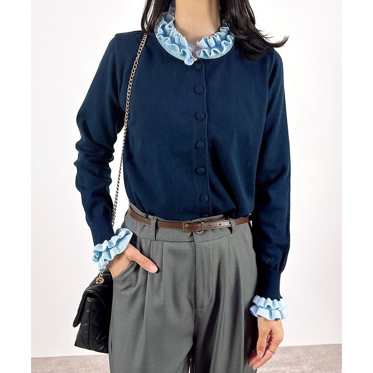 【2025AW新作】配色モチーフニットカーディガン | CLOTHY | 詳細画像24 