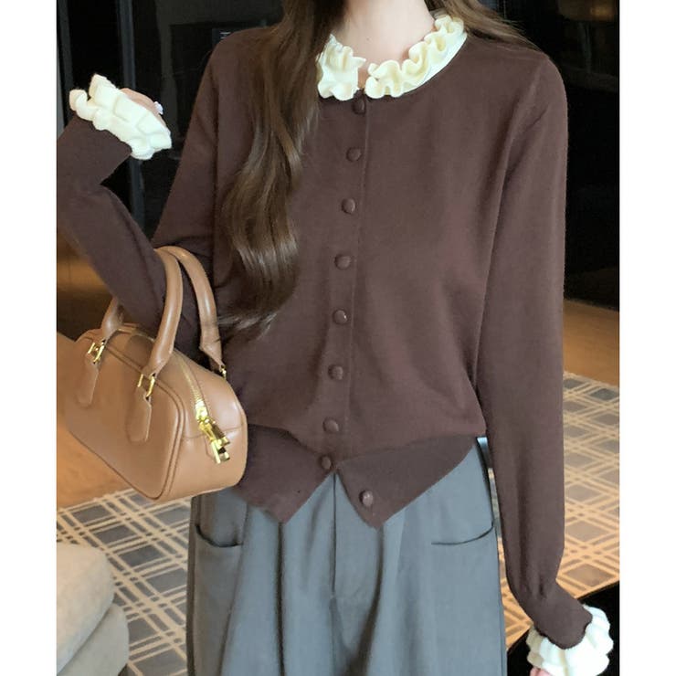 【2025AW新作】配色モチーフニットカーディガン | CLOTHY | 詳細画像28 