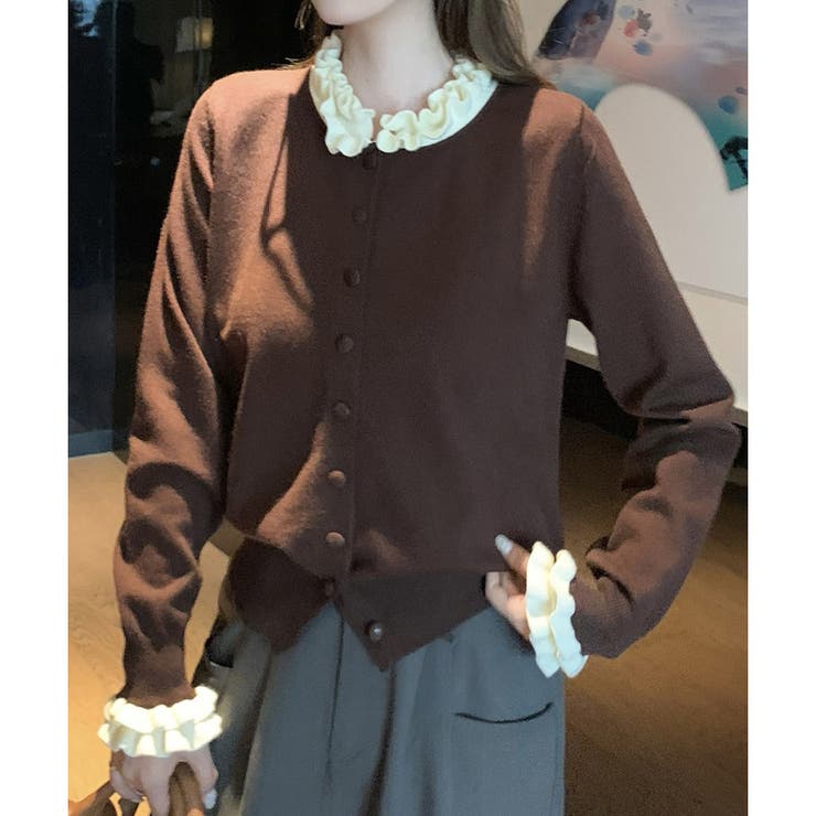 【2025AW新作】配色モチーフニットカーディガン | CLOTHY | 詳細画像29 