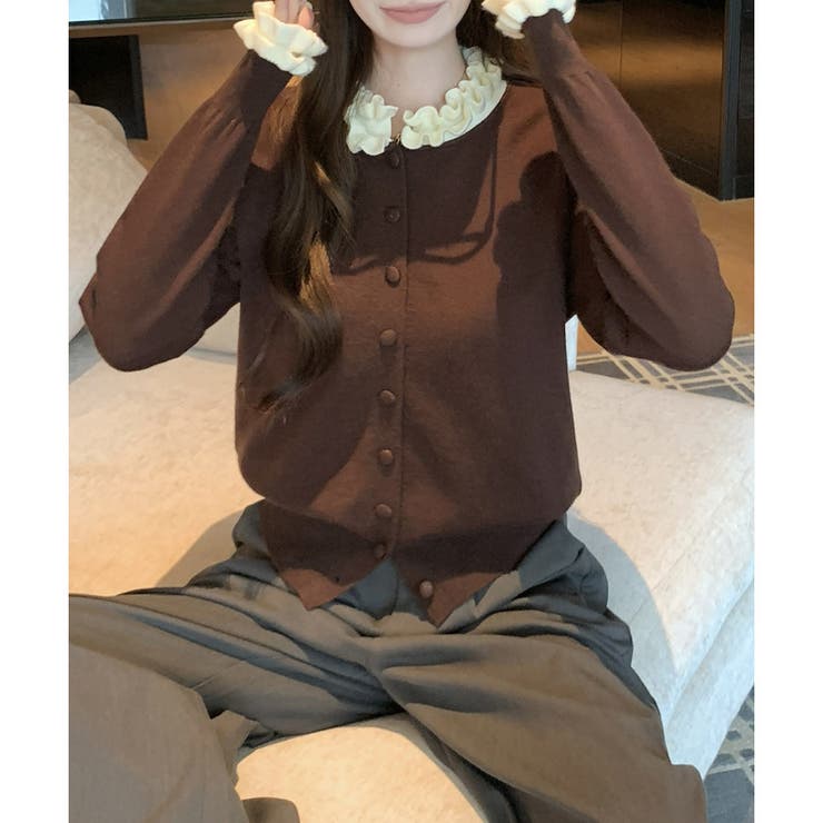 【2025AW新作】配色モチーフニットカーディガン | CLOTHY | 詳細画像31 