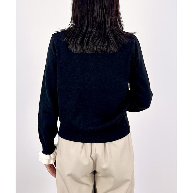 【2025AW新作】配色モチーフニットカーディガン | CLOTHY | 詳細画像4 