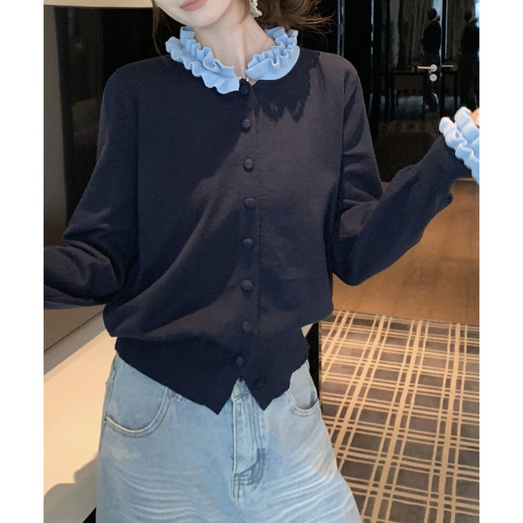 【2025AW新作】配色モチーフニットカーディガン | CLOTHY | 詳細画像7 