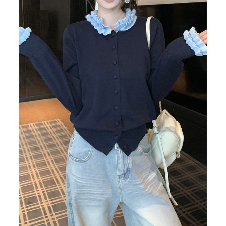 【2025AW新作】配色モチーフニットカーディガン | CLOTHY | 詳細画像9 