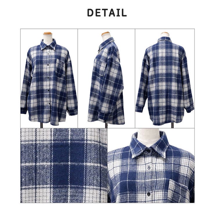 【2025AW新作】起毛チェックビッグシャツジャケット | CLOTHY | 詳細画像18 