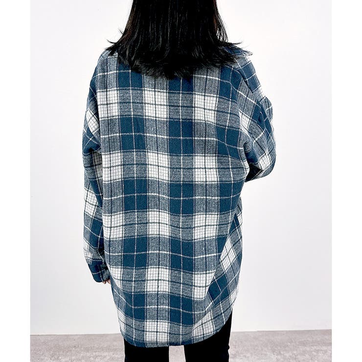 【2025AW新作】起毛チェックビッグシャツジャケット | CLOTHY | 詳細画像4 