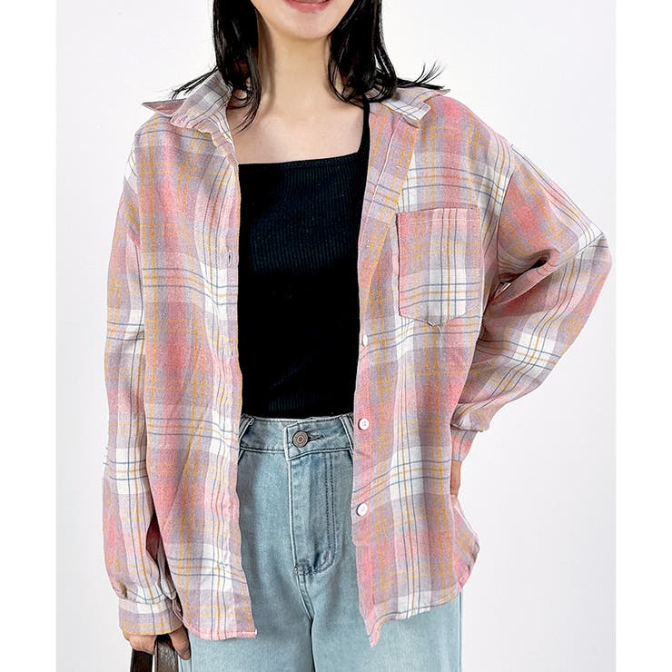 ピンク | 【2025AW新作】起毛チェックシャツ | CLOTHY