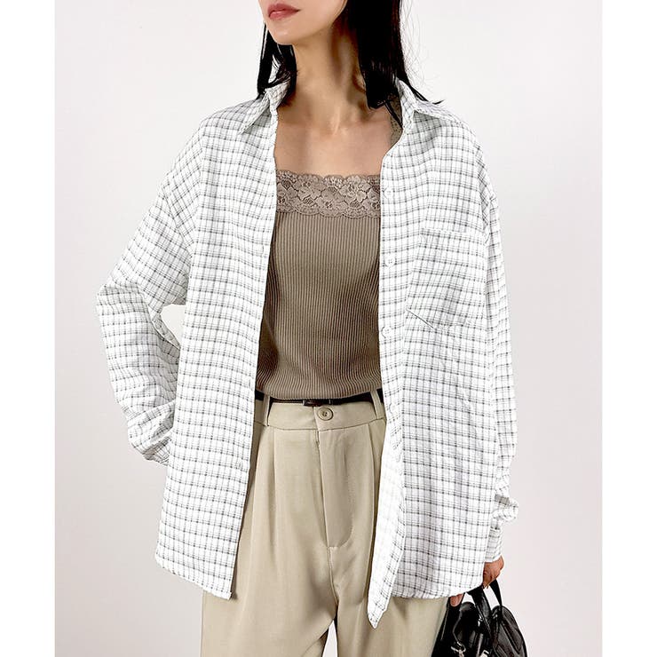 オフホワイト | 【2025AW新作】グラフチェックシャツ | CLOTHY