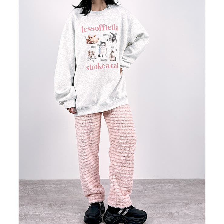 【2025AW新作】ねこプリントスウェットチュニック | CLOTHY | 詳細画像5 