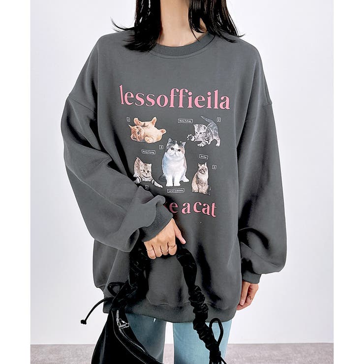 【2025AW新作】ねこプリントスウェットチュニック | CLOTHY | 詳細画像7 