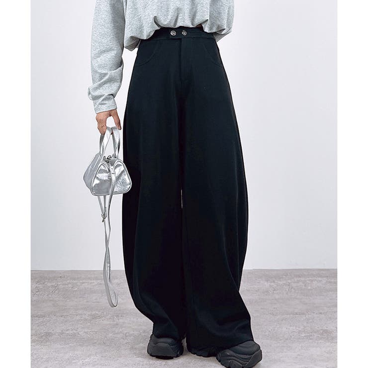 ブラック | 【2025AW新作】ダブルボタンパンツ | CLOTHY