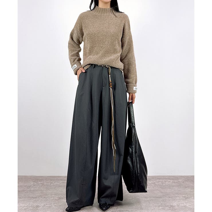 【2025AW新作】ベルト付きワイドパンツ | CLOTHY | 詳細画像10 