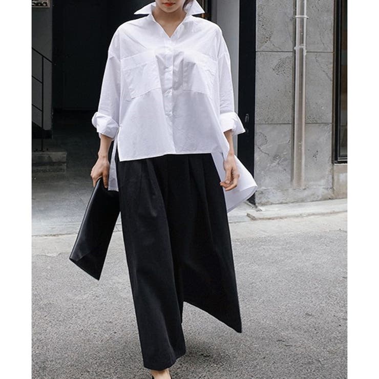 【2025AW新作】ロングテールモノトーンシャツ | CLOTHY | 詳細画像16 