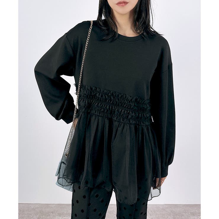 【2025AW新作】チュールレイヤードトップス | CLOTHY | 詳細画像2 