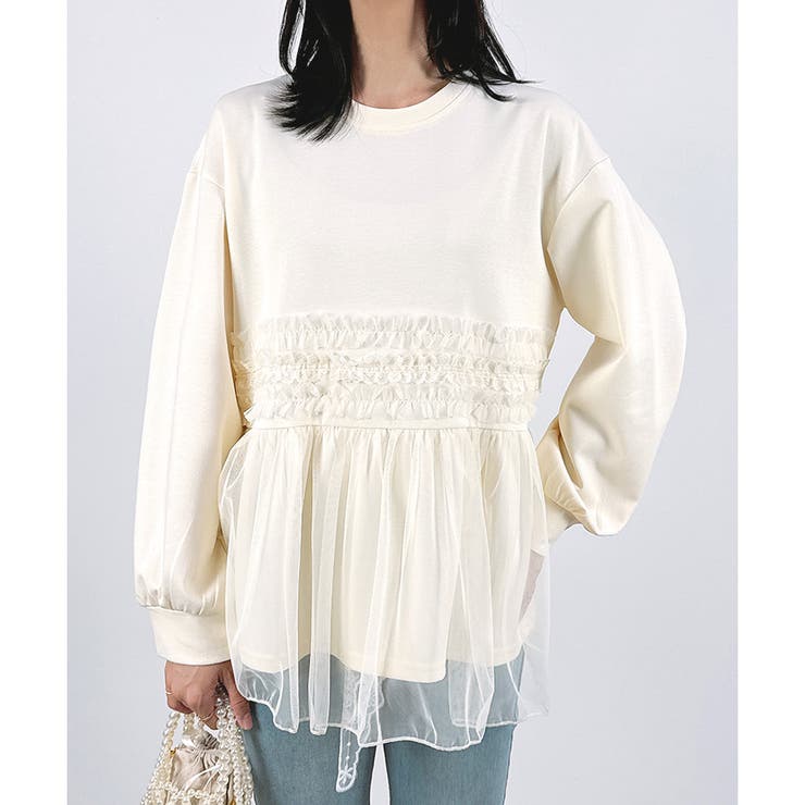 【2025AW新作】チュールレイヤードトップス | CLOTHY | 詳細画像9 