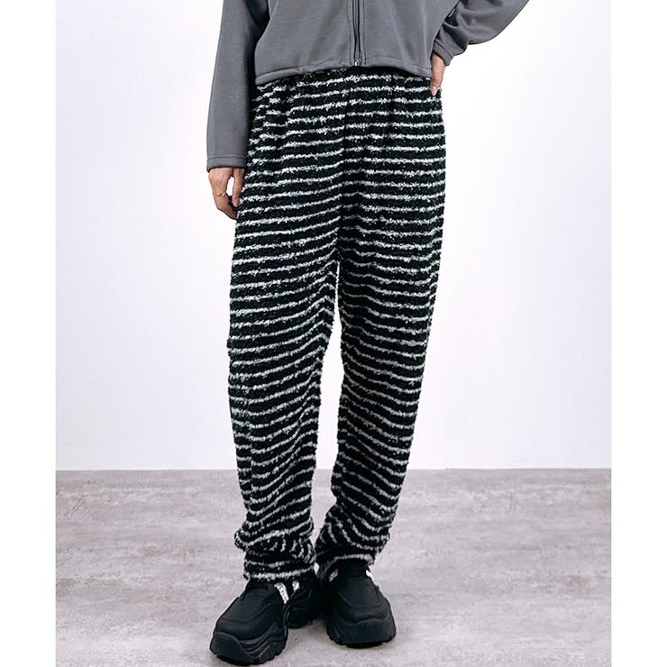 【2025AW新作】パイル地ボーダーパンツ | CLOTHY | 詳細画像2 