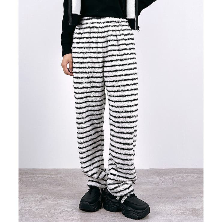 オフホワイト | 【2025AW新作】パイル地ボーダーパンツ | CLOTHY