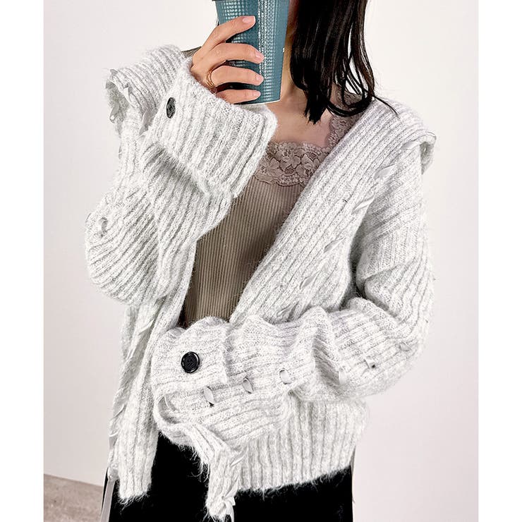 【2025AW新作】セーラーカラー配色リボンカーディガン | CLOTHY | 詳細画像10 