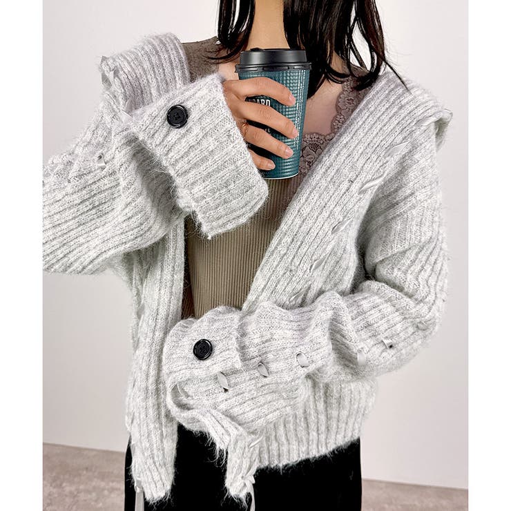 【2025AW新作】セーラーカラー配色リボンカーディガン | CLOTHY | 詳細画像11 