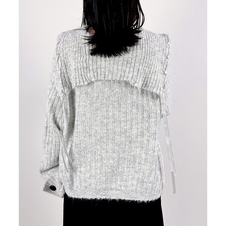 【2025AW新作】セーラーカラー配色リボンカーディガン | CLOTHY | 詳細画像15 