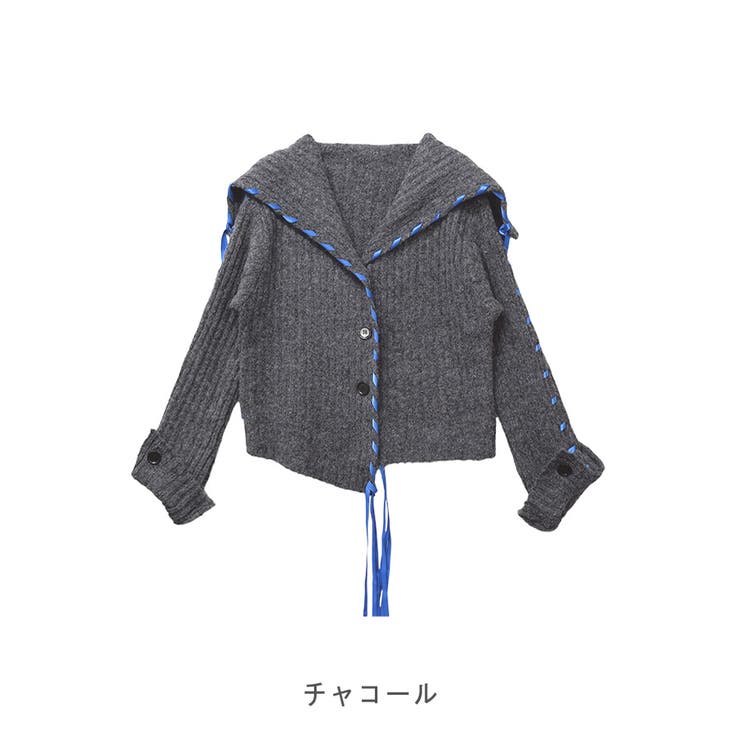 【2025AW新作】セーラーカラー配色リボンカーディガン | CLOTHY | 詳細画像28 