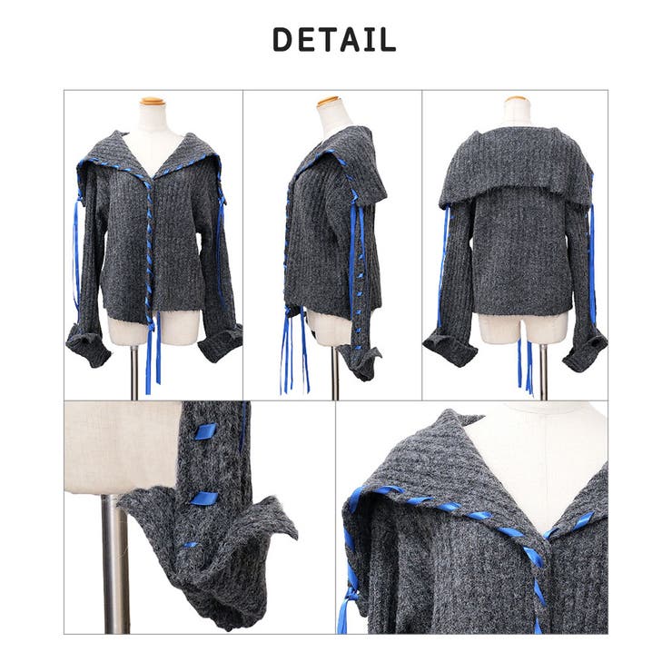 【2025AW新作】セーラーカラー配色リボンカーディガン | CLOTHY | 詳細画像36 