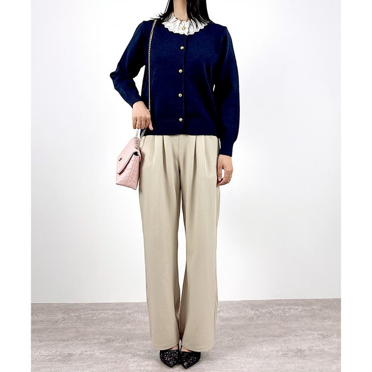 【2025AW新作】襟レースニットカーディガン | CLOTHY | 詳細画像14 