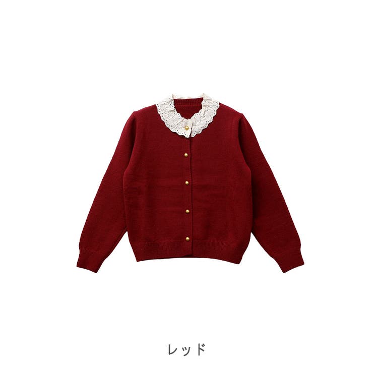 【2025AW新作】襟レースニットカーディガン | CLOTHY | 詳細画像16 