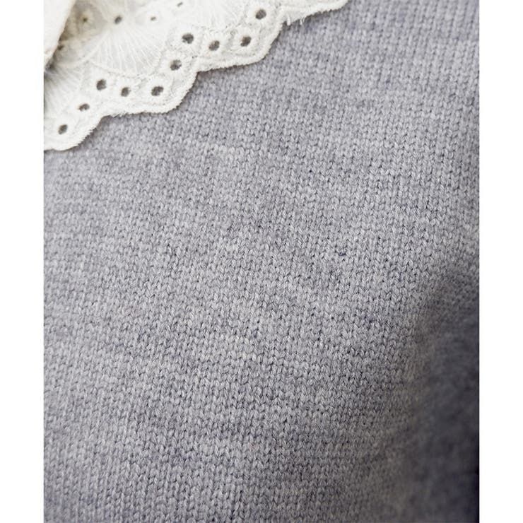 【2025AW新作】襟レースニットカーディガン | CLOTHY | 詳細画像22 